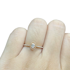#LVNA2024 |  Rose Oval Halo Diamond Ring 18kt