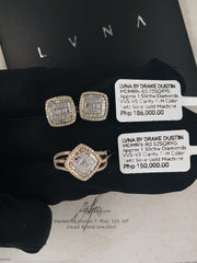 #LVNA2024 |  Golden Cushion Baguette Diamond Jewelry Set 14kt