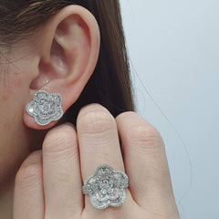 #TheSALE | Floral Baguette Diamond Jewelry Set 14kt