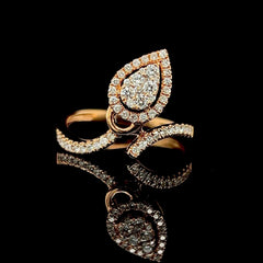 #LVNA2024 | Rose Pear Halo Diamond Ring 18kt