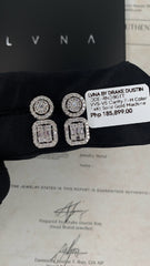 #LVNA2024 | Round Emerald Halo Diamond Dangling Earring 18kt