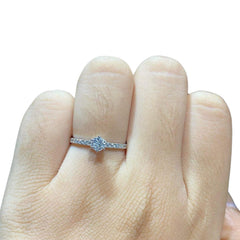 CLR | 0.62cts F VS Round Brilliant Diamond Engagement Ring 14kt
