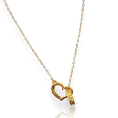 GLD | 18K Golden Lock Heart Necklace