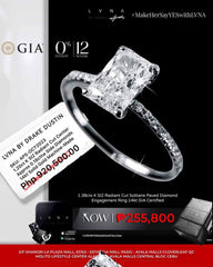 1.38cts K SI2 Radiant Cut Solitaire Paved Diamond Engagement Ring 14kt GIA Certified