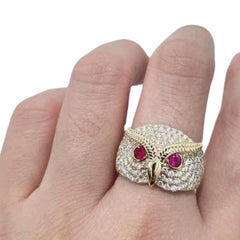 #TheSALE | Golden Owl Ruby Gemstones Diamond Ring 18kt