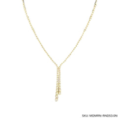 #TheSALE | Golden Round Tennis Diamond Necklace 14kt