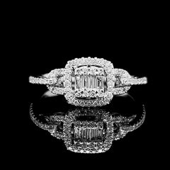#LVNA2024 | Classic Square Chain Paved Diamond Ring 14kt