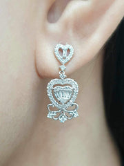 #LVNA2024 | Heart Deco Dangling Diamond Earrings 14kt