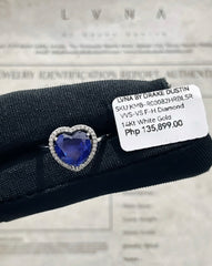 #LVNA2024 |  Heart Blue Sapphire Gemstones Diamond Ring 14kt