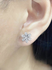 #LVNA2024 | Deco Floral Paved Diamond Earrings 14kt