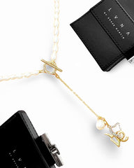 HOPE “Love” LVNA Signatures Eternity Pearl & Gold Drop Necklace