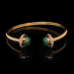 #LVNA2024 |  Green Sapphire Open Bangle Diamond Bracelet 18kt