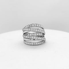Swirl Deco Diamond Ring 14kt