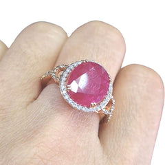 #TheSALE | Ruby Round Diamond Ring 18kt