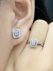#BuyNow | Emerald Baguette Diamond Jewelry Set 14kt