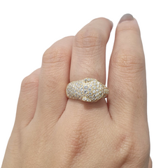 #TheSALE | Golden Panther Nano Gemstone Diamond Ring 18kt