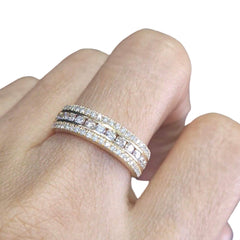 #TheSALE | Golden Half Eternity Round Diamond Unisex Ring 14kt