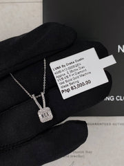 #BuyNow | Square Baguette Pendant Diamond Necklace 14kt