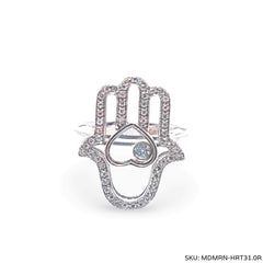 #TheSALE | Hamsa Heart Diamond Ring 14kt