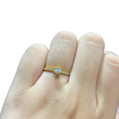 CLR | 0.60cts H VVS Round Brilliant Diamond Engagement Ring 14kt