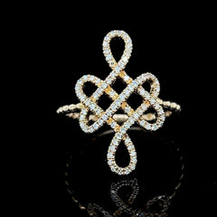 #LVNA2024 | Golden Infinity Lucky Mystic Knot Diamond Ring 14kt