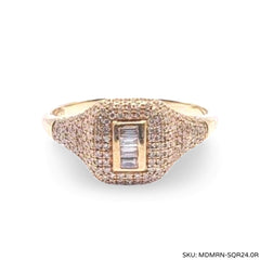 #TheSALE | Unisex Round Baguette Diamond Ring 14kt