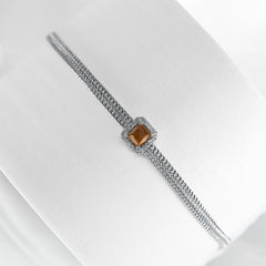 #LoveIVANA | LVNA Signatures™️ 0.85ct Face Cushion Rare Brown Unisex Diamond Bracelet 18kt