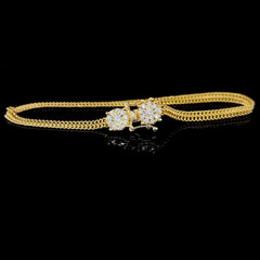 #LVNA2024 | Twin Large Round Lock Golden Unisex Diamond Bracelet 18kt