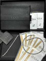 LVNA Signatures | GIA Certified 55.5cts Round Brilliant Eternity Tennis Diamond Necklace 20” with detachable 8” Bracelet