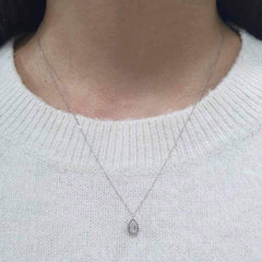 #TheSALE | Golden Pear Baguette Diamond Necklace 14kt