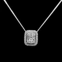 #LVNA2024 | 7ct Face Emerald Halo Diamond Necklace 18kt