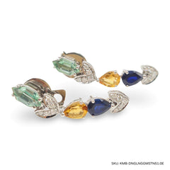 #TheSALE | Heart Nano Gemstone Diamond Earrings 18kt