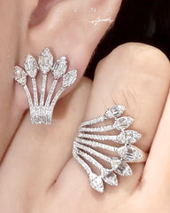 #LVNA2024 | Leaf Statement Diamond Jewelry Set 14kt