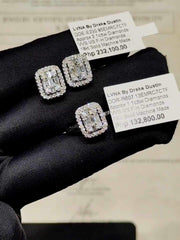 #LVNA2024 | 7ct Face Emerald Halo Diamond Jewelry Set 18kt
