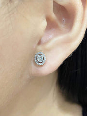 #LoveLVNA | Classic Dainty Oval Paved Stud Diamond Earrings 14kt