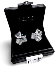 #LVNA2024 | 3.00cts Cluster Shape Solitaire Diamond Earrings 18kt