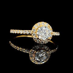 PREORDER | 0.50ct D SI1 Round Brilliant Diamond Ring GIA Certified 14kt