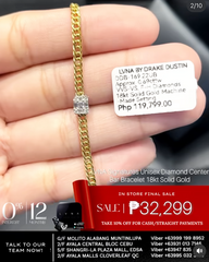 #LVNA2024 | 18kt Diamond Center Bar Unisex Solid Gold Chain Bracelets