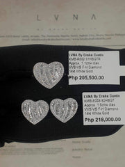Baguette Heart Diamond Jewelry Set 14kt