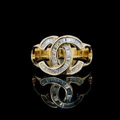#LVNA2024 | Golden C Shape Diamond Ring 14kt