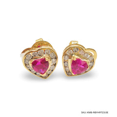 #TheSALE | Heart Ruby Diamond Earrings 14kt