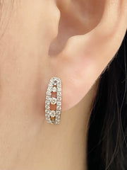 #LVNA2024 | Multi-Wear Round Trio Dangling Hoop Diamond Earrings 18kt