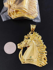 Large Horse Fine Gold Pendant 18kt