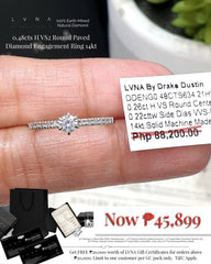 PREORDER | 0.48cts H VS Round Brilliant Diamond Engagement Ring 14kt