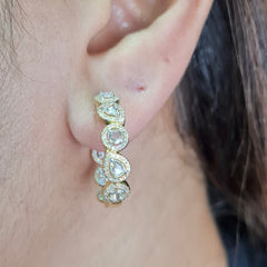 #TheSALE | Cluster Hoop Diamond Earrings 14kt