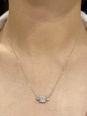 #LVNA2024 | 1.28ct F SI1 Cushion Solitaire Diamond Necklace 18kt IGI Certified