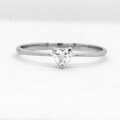 0.30ct Heart Brilliant Solitaire Diamond Engagement Ring 14kt
