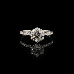 1.25ct H VS1 Round Brilliant Diamond Engagement Ring 14kt IGI Certified