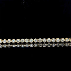 Golden Round Tennis Diamond Bracelet 18kt