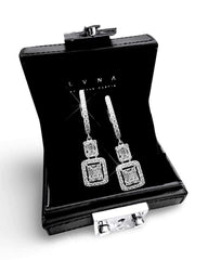 #LVNA2024 | Square Baguette Dangling Diamond Earrings 18kt